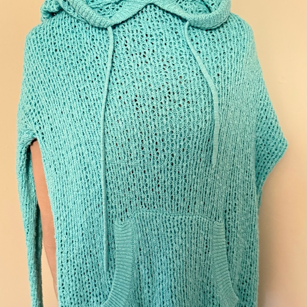 Torrid Turquoise Hoodie Light Sweater